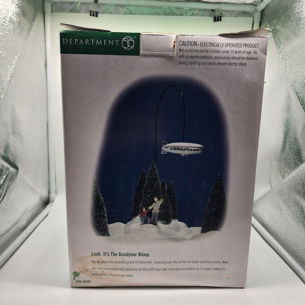 Dept 56 Look It's The Goodyear Blimp 52501 Snow Village Animated Accessory